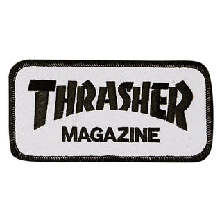 Thrasher Patch Mag Logo White/Black 2" x 4"