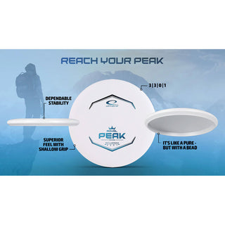 Latitude 64 Disc Golf Royal Grand Peak Putter 3/3/0/1 White/Orange 173 grams