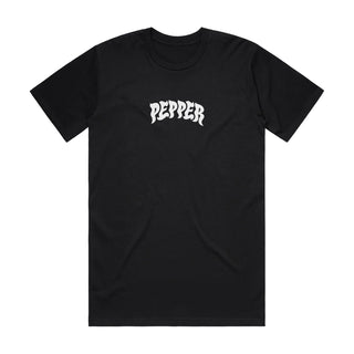 Pepper Griptape Shirt Logo Black