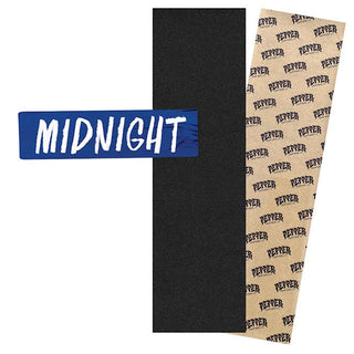 Pepper Skateboard Griptape Midnight Formula Black Grip Tape Sheet 9" x 33.5"