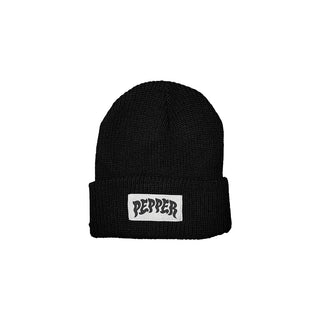 Pepper Griptape Beanie Logo Patch Black