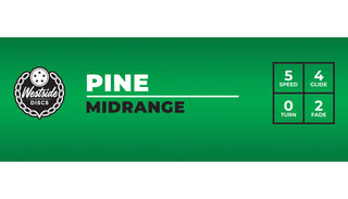 Westside Disc Golf Tournament Pine Midrange Disc 5/4/0/2 White/Green 178 grams