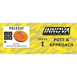 Innova Disc Golf DX Polecat Putting Disc 1/3/0/0 Orange/Green 171 grams