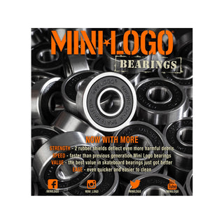 Mini Logo Skateboard Bearings Series 3 8mm Single 8pk