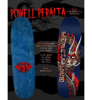 Powell Peralta Skateboard Caballero Ban This Navy/Copper Foil / Independent/ Rat Bones White