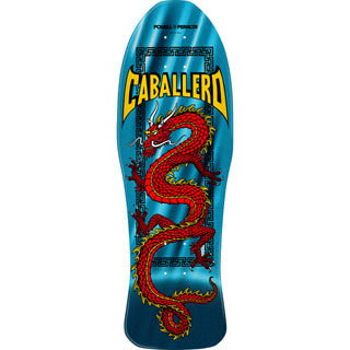 Powell Peralta Skateboard Caballero Chinese Dragon Aqua Foil / Independent/ Rat Bones White