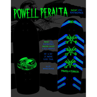 Powell Peralta Skateboard OG Rat Bones Neon Light / Independent/ Rat Bones Green