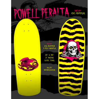 Powell Peralta Skateboard Complete OG Ripper Yellow Old School Reissue