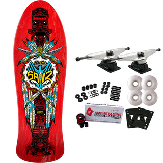 Powell Peralta Skateboard Complete Steve Saiz Totem Red Old School Reissue