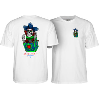 Powell Peralta Skateboard Shirt Chris Hiett Skull White