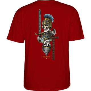 Powell Peralta Skateboard Shirt Dan Corrigan Chess Skulls Garnet