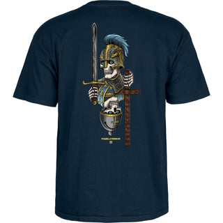 Powell Peralta Skateboard Shirt Dan Corrigan Chess Skulls Navy