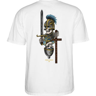 Powell Peralta Skateboard Shirt Dan Corrigan Chess Skulls White