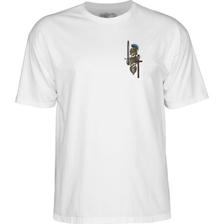 Powell Peralta Skateboard Shirt Dan Corrigan Chess Skulls White