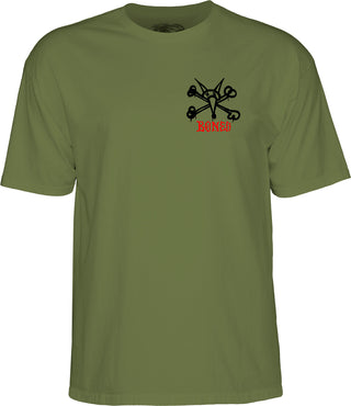 Powell Peralta Skateboard Shirt Rat Bones Military Green