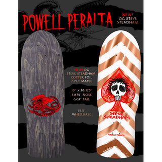 Powell Peralta Skateboard Steadham Spade Copper Foil / Independent/ Rat Bones White