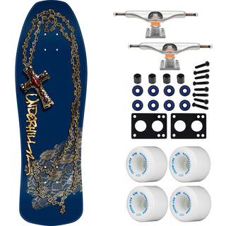 Powell Peralta Skateboard Ray Underhill Cross Navy/Gold Foil / Independent/ Rat Bones White