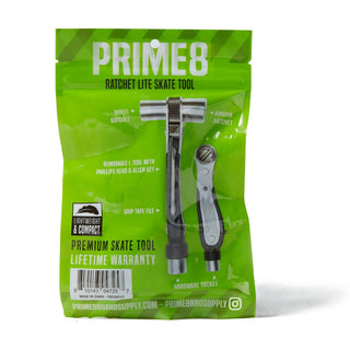 Prime8 Skate Tool Ratchet Lite All In One Premium Skateboard Tools