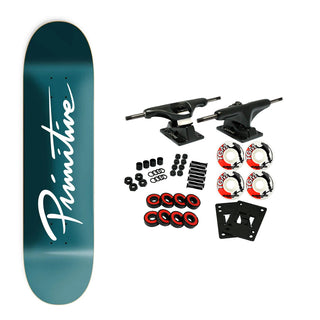 Primitive Skateboard Complete Nuevo Script Blue 7.75" x 31.05"