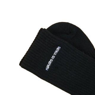 Hours is Yours Socks Logo Black