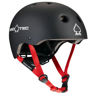 Pro Tec Skateboard Helmet Junior Classic Fit Certified Matte Black Size S