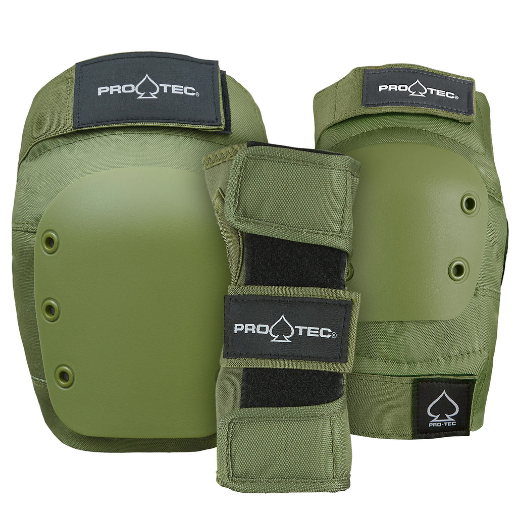 Pro Tec Skateboard Pads 3-Pack Street Pad Set Adult - Choose Size and ...