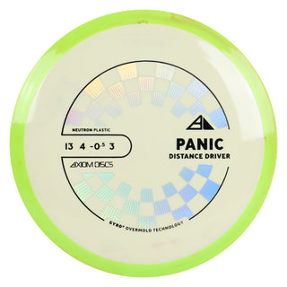 Axiom Discs Project Lab Coat Neutron Panic Distance Driver 13/4/-0.5/3 White/Lime 174 grams