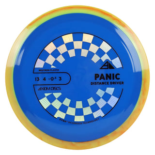 Axiom Discs Project Lab Coat Neutron Panic Distance Driver 13/4/-0.5/3 Dark Blue/Yellow Red 170 grams