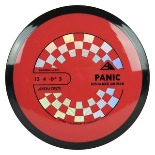 Axiom Discs Project Lab Coat Neutron Panic Distance Driver 13/4/-0.5/3 Red/Black 174 grams