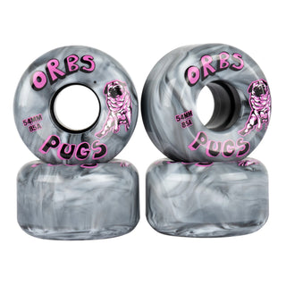 Welcome Skateboard Wheels Orbs Pugs Black/White Swirl 54mm 85A Soft Cruiser