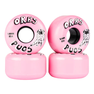 Welcome Skateboard Wheels Orbs Pugs Pink 54mm 85A Soft Cruiser