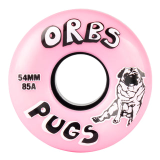 Welcome Skateboard Wheels Orbs Pugs Pink 54mm 85A Soft Cruiser