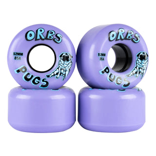 Welcome Skateboard Wheels Orbs Pugs Lavender 52mm 85A Soft Cruiser