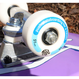 Push Skateboard Complete Froggy Sketch Soft Top Purple 6.75" x 28.5"