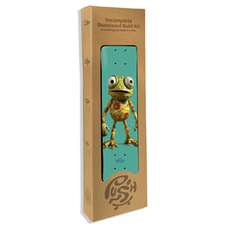 Push Skateboard Complete Frogster Incomplete Teal 7.75" - Unassembled Kit with Tool