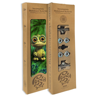 Push Skateboard Complete Mr Frog Incomplete Green 7.5" - Unassembled Kit with Tool