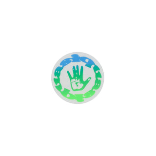 Quasi Skateboards Sticker Artifact Blue/Green 3" x 3"