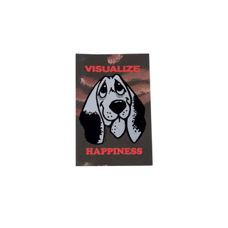Quasi Skateboards Sticker Visualize Happiness Silver 3.25" x 4.75"