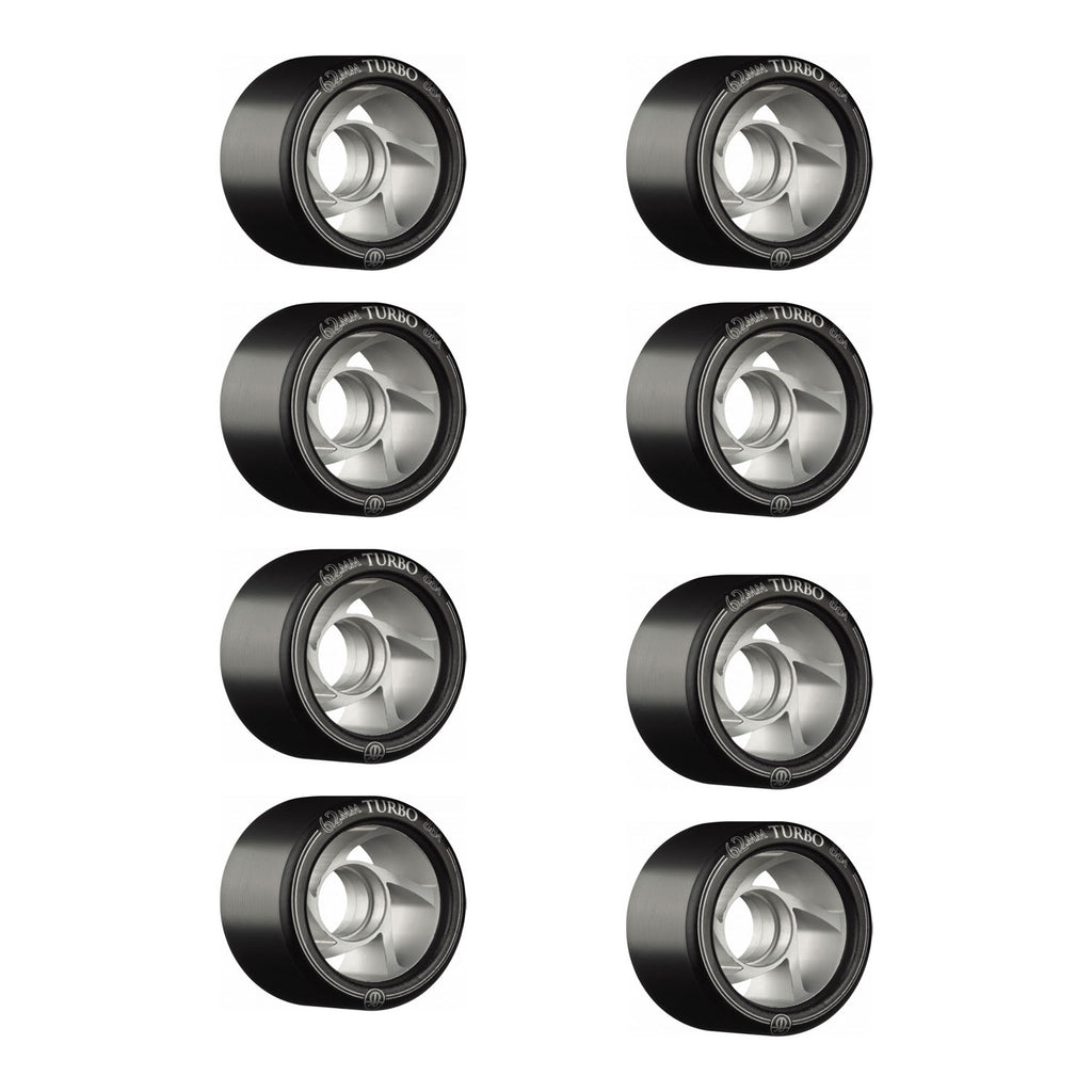 Rollerbones Quad Skate Wheels 62mm x 30mm Aluminum Hub Speed Wheel Tur ...