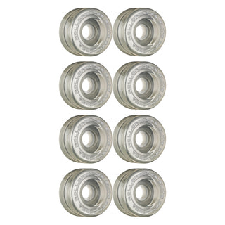 Rollerbones Quad Skate Wheels 62mm x 30mm Elite 103A 8-Pack Clear