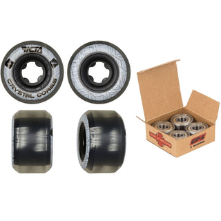 Ricta Skateboard Wheels and Independent Bearings Combo 53mm Crystal Cores 95A