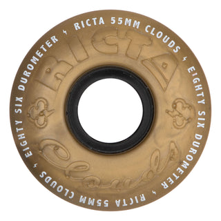 Ricta Skateboard Wheels 55mm Clouds 86A Metallic Gold