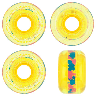 Ricta Skateboard Wheels 54mm Clear Splatter Clouds 78A Camo Yellow