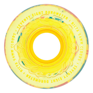 Ricta Skateboard Wheels 54mm Clear Splatter Clouds 78A Camo Yellow