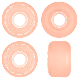 Ricta Skateboard Wheels 55mm Clouds 78A Glow in the Dark Red