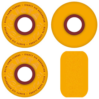 Ricta Skateboard Wheels 56mm Clouds 86A Mustard