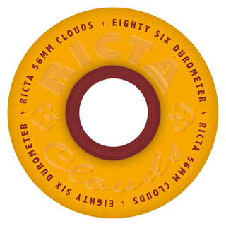 Ricta Skateboard Wheels 56mm Clouds 86A Mustard