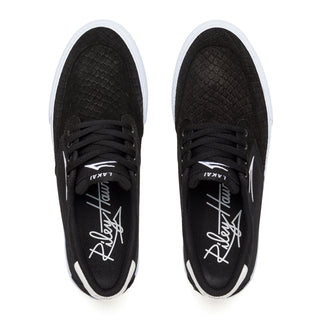 Lakai Skateboard Shoes Riley 3 Black Snake Suede