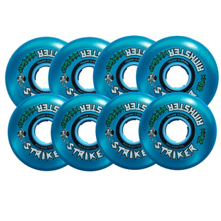 Rink Rat Roller Hockey Wheels Rinkster Striker 76mm / 80mm HiLo XXX Grip Blue 8-Pack