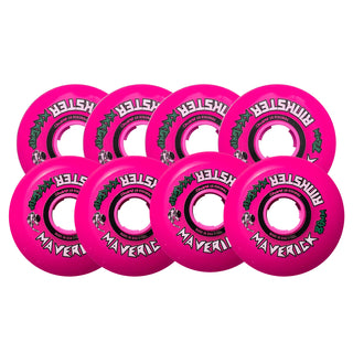 Rink Rat Roller Hockey Wheels Rinkster Maverick 72mm / 80mm HiLo XXX Grip Pink 8-Pack